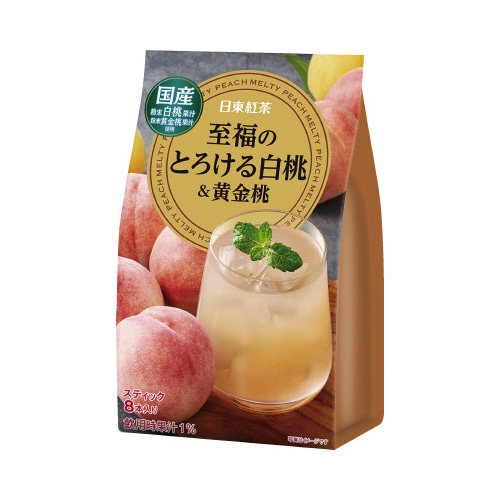 日東紅茶　至福のとろける白桃＆黄金桃８本入※