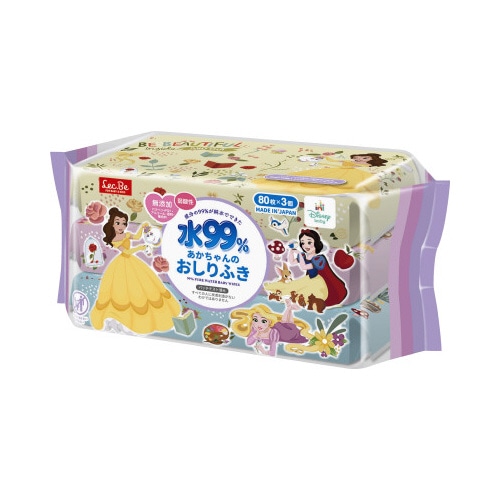 おしりふき　８０枚×３個　ディズニープリンセス