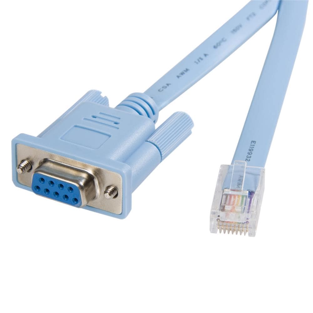 1.8m RJ45－DB9 Ciscoコンソールケーブル　RJ45 オスーD-Sub 9ピン メス シスコルータ用ケーブル　保証期間： 永久保証