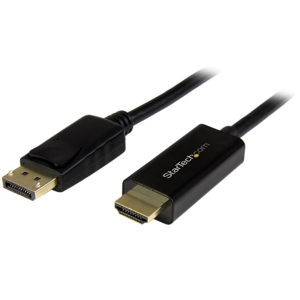 DisplayPort - HDMI 変換アダプタケーブル/2m/DP 1.2 - HDMI ビデオ変換/4K30Hz/ディスプレイポート - HDMI 変換コード/DP - HDMI パッシブケーブル/ラッチつきDPコネクタ