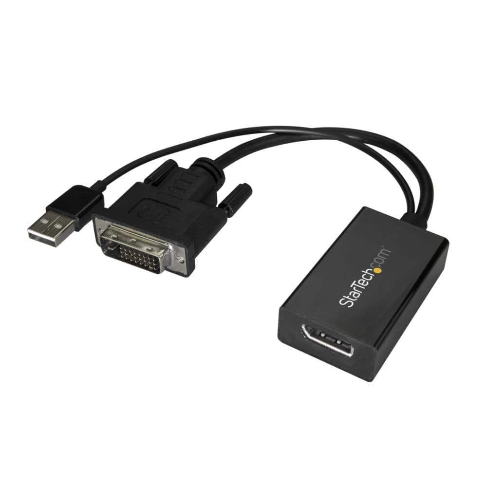 DVI - DisplayPort 変換アダプタ USBバスパワー対応 1920x1200　保証期間： 2年間