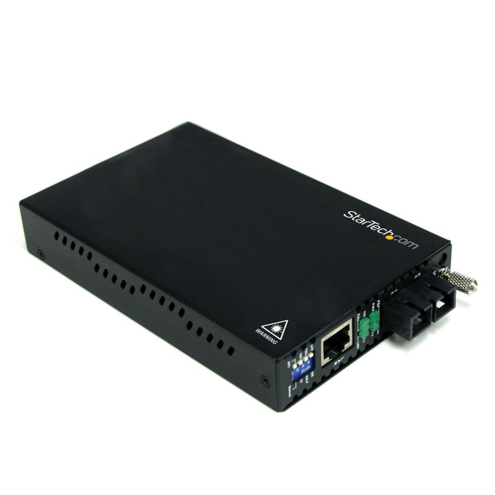 イーサネット光メディアコンバータ Ethernet(10Base-T/100Base-TX) - 光ファイバ(100BASEーFX) シングルモード 最大2km延長 RJ-45(メス) - 光ファイバ SCデュプレックス(メス)　保証期間： 2年間