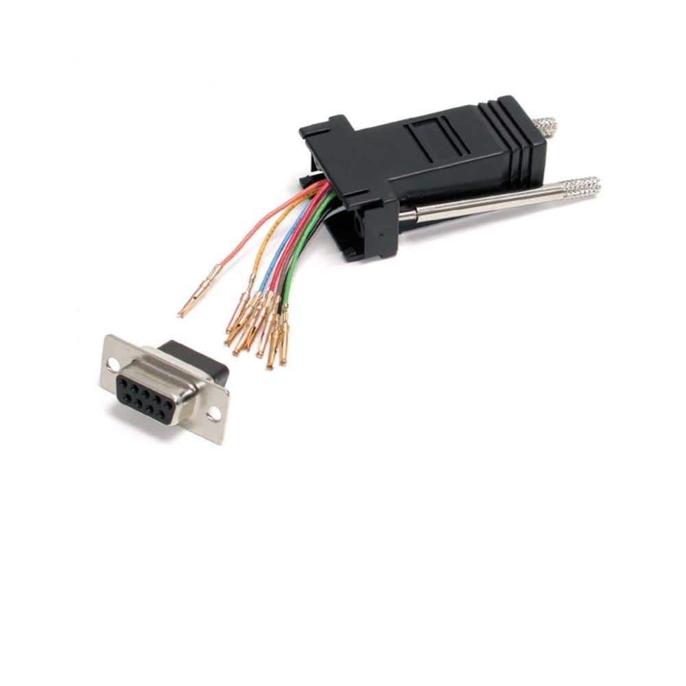 DB9 - RJ45変換アダプタ　DB-9 / D-Sub 9ピン メス - RJ-45 メス　D-Sub 9ピンをRJ45に変換　保証期間： 永久保証