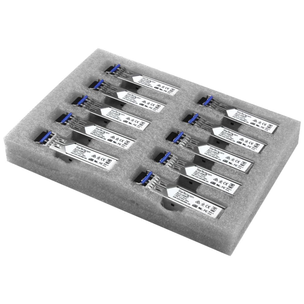 SFPモジュール 10個入りパック/Cisco製品GLC-LH-SM互換/1000BASE-LX/LH準拠光トランシーバ/1310nm/DDM