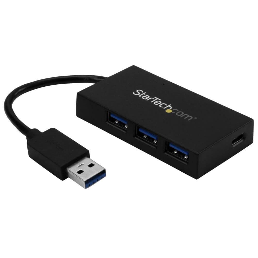 4ポートUSB 3.0ハブ USB A - 3x USB A(高速充電対応)/ 1x USB-C 電源アダプタ付属 USB Type-Cポート搭載USBハブ　保証期間： 2年間