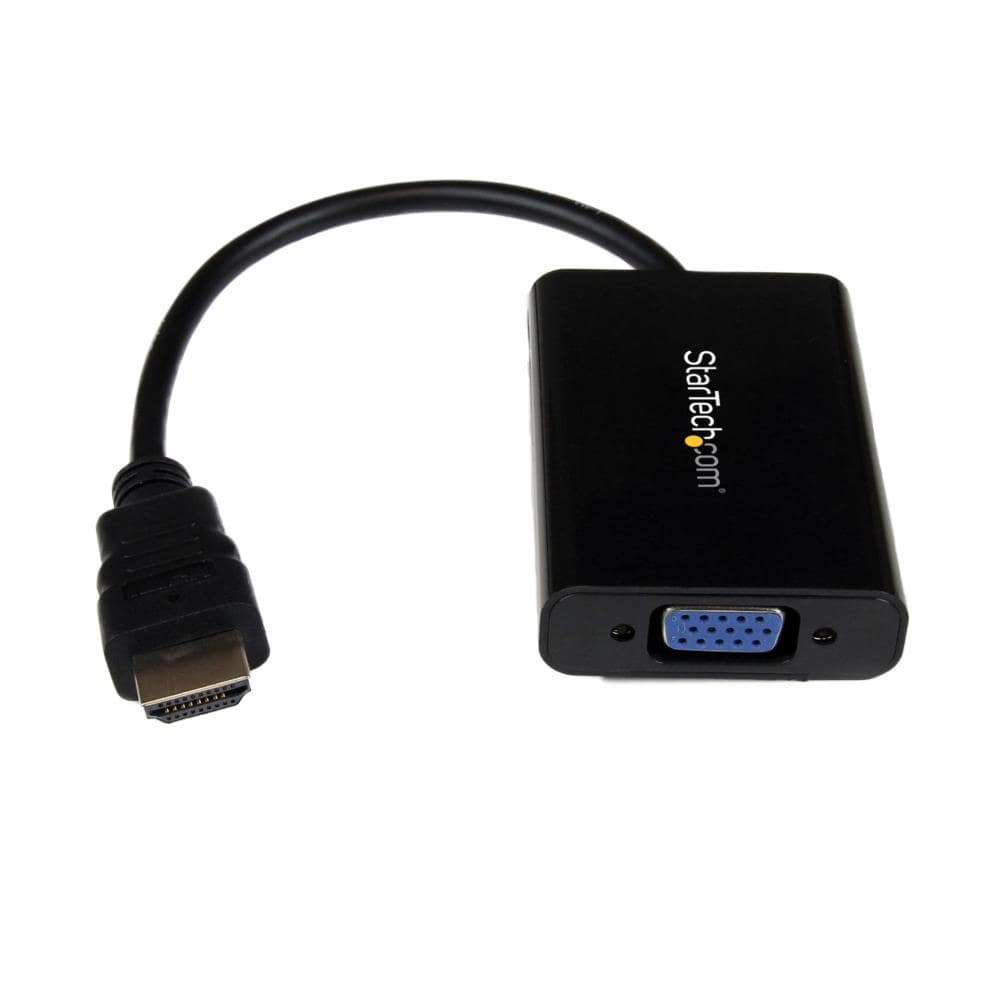 HDMI－VGA変換アダプタ/コンバータ（オーディオ対応）　HDMI オス－アナログRGB (D-Sub15ピン) メス 変換コネクタ　1920x1200　保証期間： 3年間