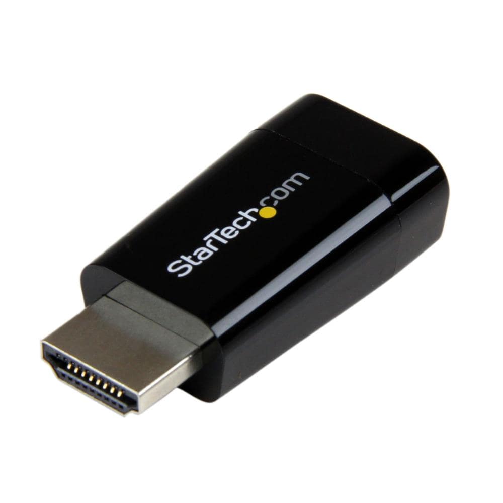 コンパクトHDMI－VGA変換アダプタ/コンバータ (Chromebook/ Ultrabook/ ノートパソコンに最適)　HDMI オス－アナログRGB (D-Sub15ピン) メス 変換コネクタ　1920x1200/1080p　保証期間： 3年間