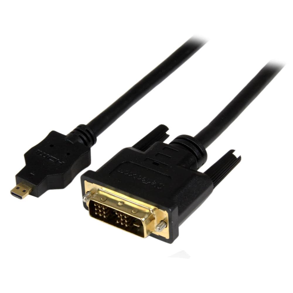 Micro HDMI - DVI-D変換ケーブル　2m　マイクロHDMI(19ピン) オス- DVI-D(19ピン) オス　1920x1200　保証期間： 永久保証