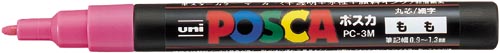 水性マーカー　ポスカ　細字　桃