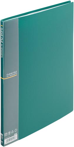 クリアファイルＡ４縦１０Ｐモスグリーン　１０冊