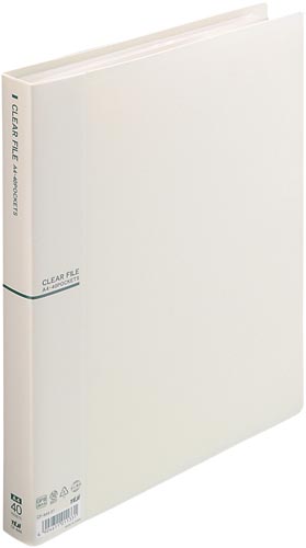 クリアファイルＡ４縦４０Ｐアイボリー　６冊