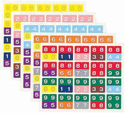 カラーナンバーラベルＭ　２桁用　ＨＫ７５２