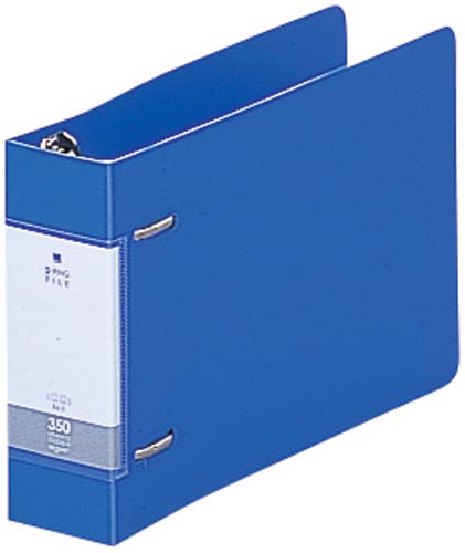 Ｄリング２穴ファイル　青Ｂ６横背幅４６ｍｍ