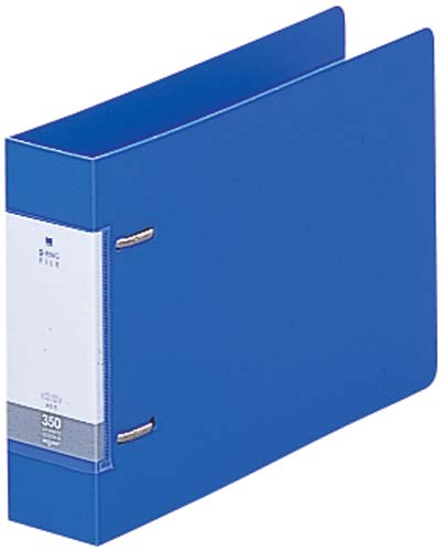 Ｄリング２穴ファイル　青Ａ５横背幅４６ｍｍ