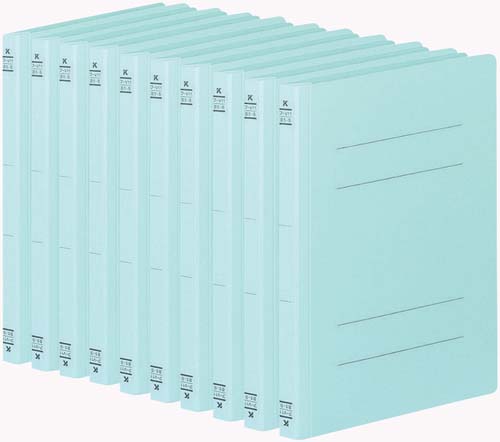 フラットファイルＶ樹脂とじ具　Ｂ５縦　青　１０冊