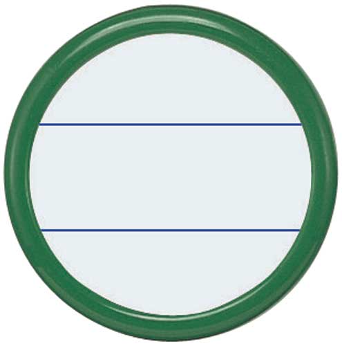 丸型名札　安全ピン・クリップ両用型　緑　１０個