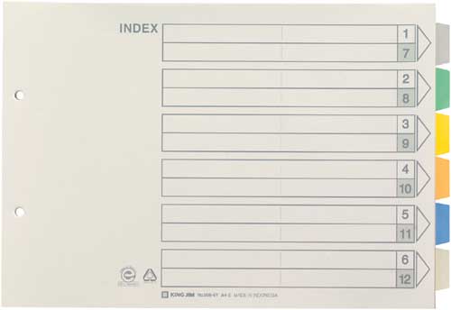 カラーインデックス　Ａ４横　６山　１０組