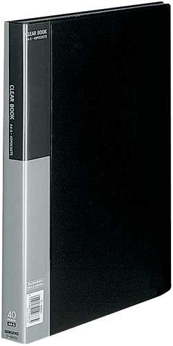 クリヤーブックベーシックＡ４縦４０ポケット黒１０冊