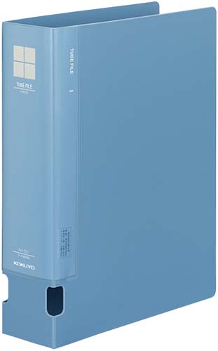 チューブファイルＰＰ青Ａ４縦背幅７４ｍｍ　４冊