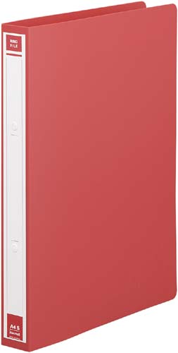リングファイルＰＰ　赤Ａ４タテ　背幅３６ｍｍ１０冊