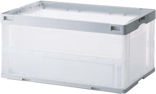 折りたたみコンテナ　フタなし　７５Ｌグレー１０個入