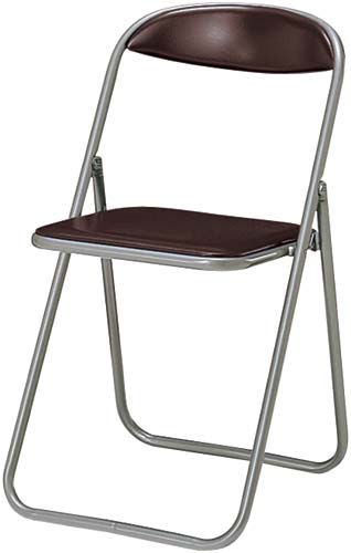 折りたたみイス　座幅３５５　ブラウン１６脚セット