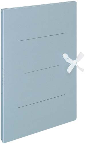 ガバットファイル（紙製）　Ａ４縦　紐付　青　１０冊