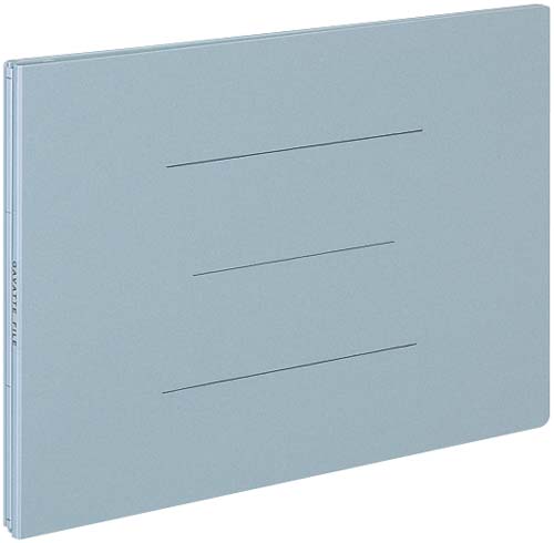 ガバットファイル（紙製）　Ａ４横　青１０冊