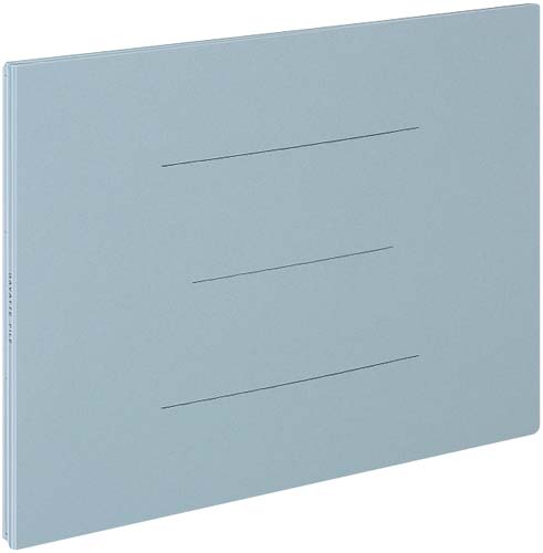 ガバットファイル（紙製）　Ｂ４横　青１０冊