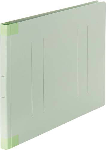 フラットファイル背補強タイプＡ４横　グリーン１０冊