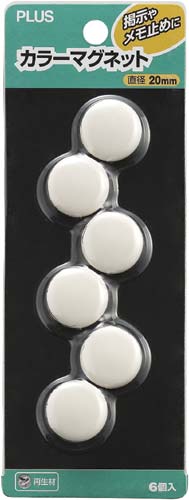 カラーマグネットＣＰ－０２０Ｍ　ホワイト　６個