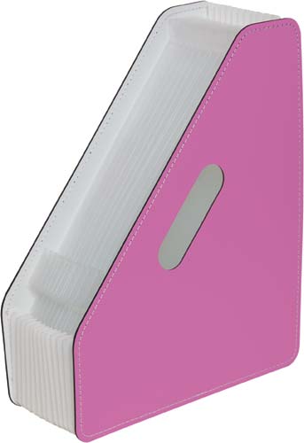 ドキュメントスタンドＡ４タテ１３Ｐ　ピンク　３冊入
