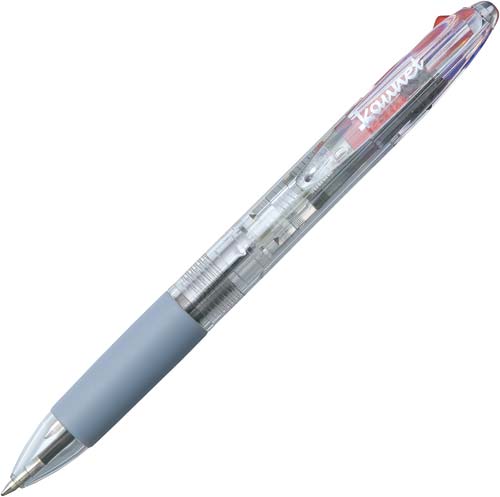 ３色ボールペン　０．７ｍｍ　クリヤー　５本