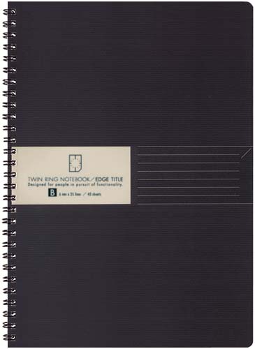 エッジタイトル　ツインリングとじ　セミＢ５Ｂ罫　５