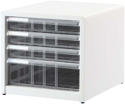 アバンテＶ２レターケース浅３段深１段ホワイト×３