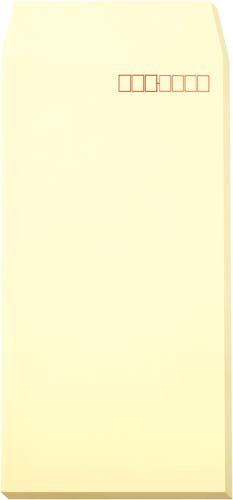 ソフトカラー封筒　長３　クリーム　５０枚　テープ付