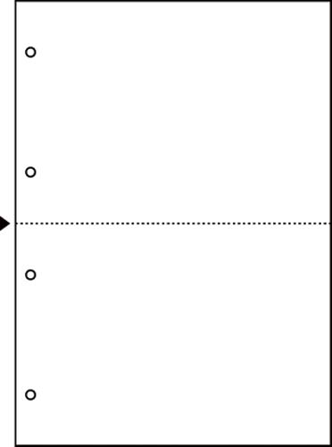 マルチ帳票エコノミー　Ａ４白紙２面４穴　２５００枚