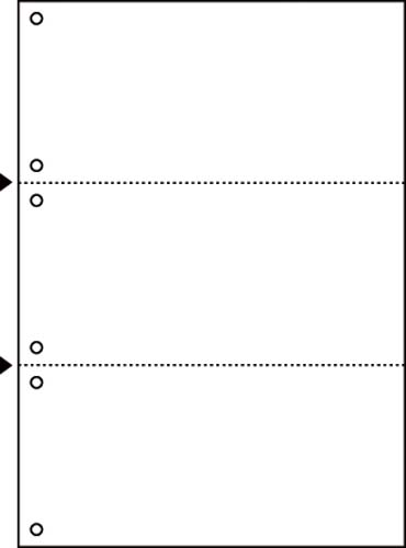 マルチ帳票エコノミー　Ａ４白紙３面６穴　２５００枚