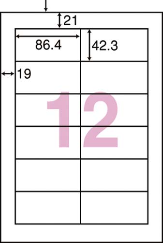 ｎａｎａラベルシンプルパック１２面四辺余白５００枚