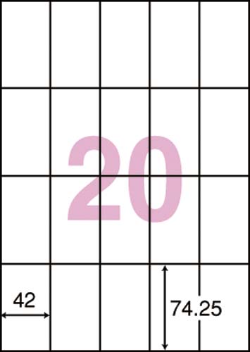 ｎａｎａラベル　シンプルパック　２０面　５００枚