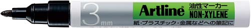 油性マーカー　アートライン　丸３　黒　１０本