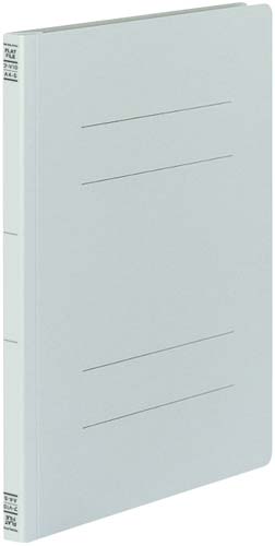 フラットファイルＶ樹脂とじ具　Ａ４縦　灰　１０冊