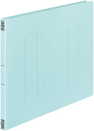 フラットファイルＶ樹脂とじ具　Ｂ４横　青　１０冊