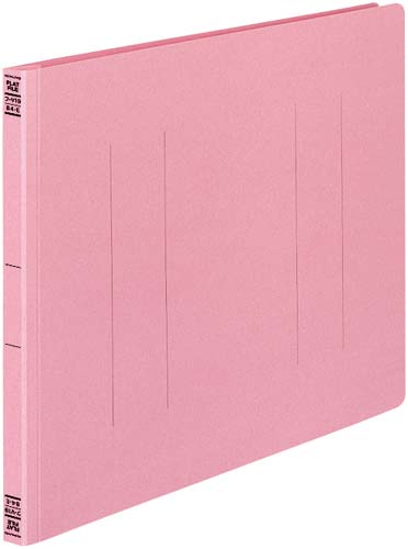 フラットファイルＶ樹脂とじ具　Ｂ４横　桃　１０冊