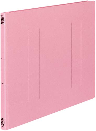 フラットファイルＶ樹脂とじ具　Ａ３横　桃　１０冊