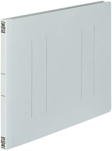 フラットファイルＶ樹脂とじ具　Ｂ４横　灰　１０冊