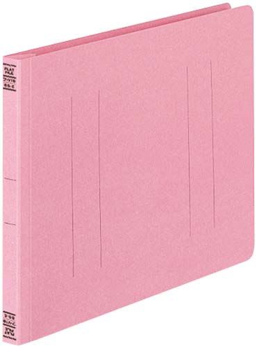 フラットファイルＶ樹脂とじ具　Ｂ５横　桃　１０冊