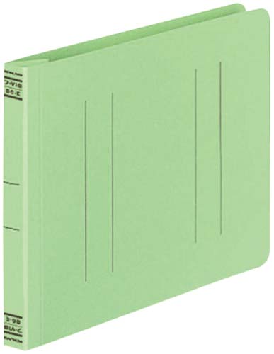 フラットファイルＶ樹脂とじ具　Ｂ６横　緑　１０冊