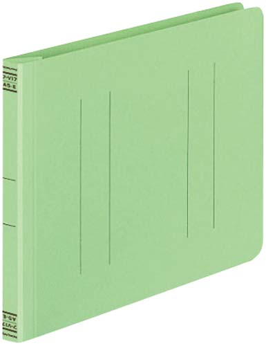 フラットファイルＶ樹脂とじ具　Ａ５横　緑　１０冊