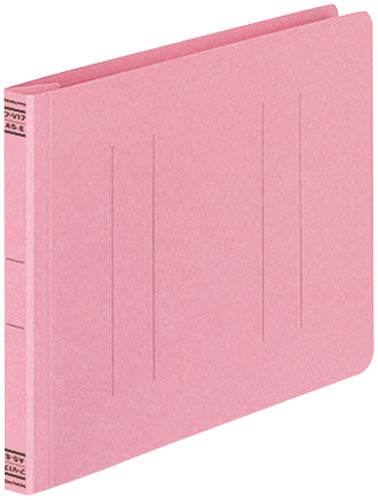 フラットファイルＶ樹脂とじ具　Ａ５横　桃　１０冊